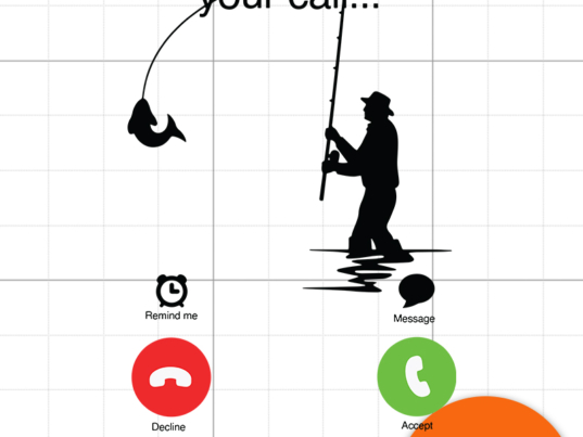 1 Sorry I missed your call fishing